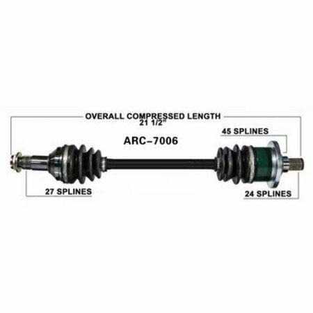 WIDE OPEN OE Replacement CV Axle for ARCTIC FRONT LEFT 400/450/500/550/650/700/1 ARC-7006